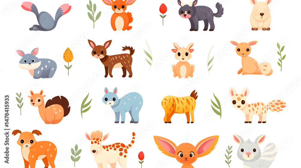 Fototapeta premium Interactive educational game for kids to match alphabets and images. Early childhood learning tool.