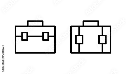 Briefcase icon logo design. suitcase sign and symbol. luggage symbol.