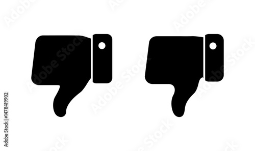 Dislike icon logo design. dislike sign and symbol. Hand with thumb down