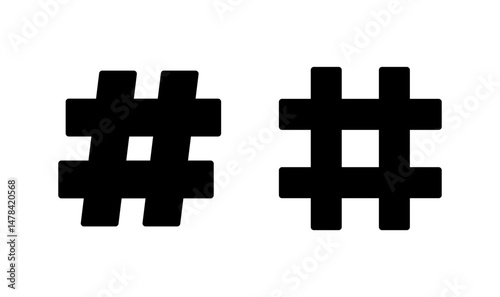 Hashtag icon logo design. hashtag sign and symbol