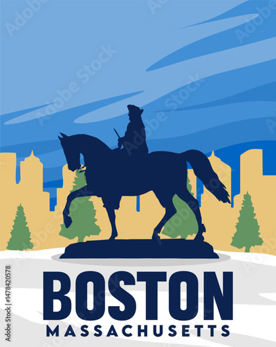silhouette statue in boston massachusetts