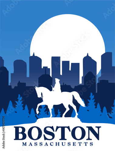 silhouette statue in boston massachusetts