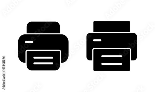 Print icon logo design. printer sign and symbol