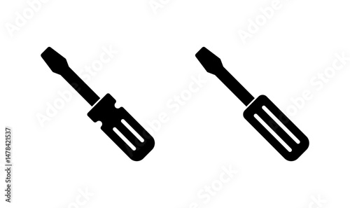Screwdriver icon logo design. tools sign and symbol