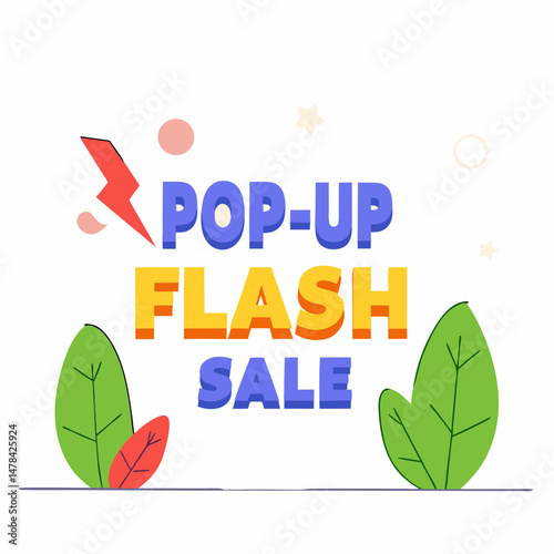 Exciting pop-up flash sale event online promotional content digital engaging environment