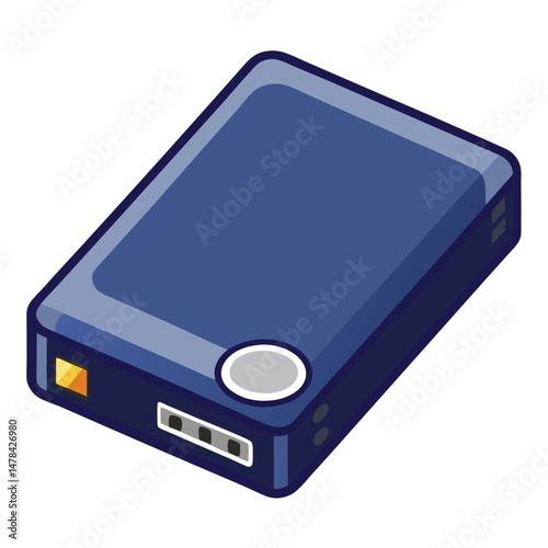 External hard drive instrument isolated on white background