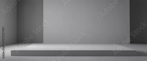 Wallpaper Mural Minimalist grey studio backdrop, seamless gradient for product photography, illustration, space, backdrop Torontodigital.ca
