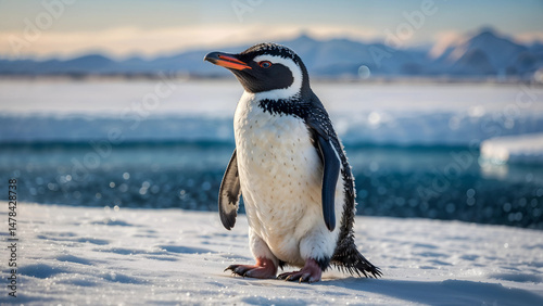 Pinguin in the artic