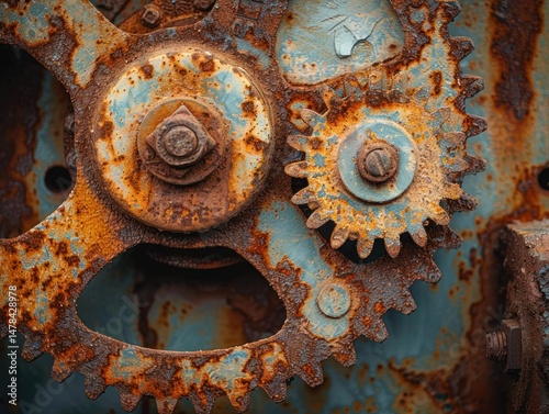 Rusty Gears Close Up
