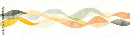 Wallpaper Mural Abstract design of interwoven, flowing forms in muted colors. Torontodigital.ca