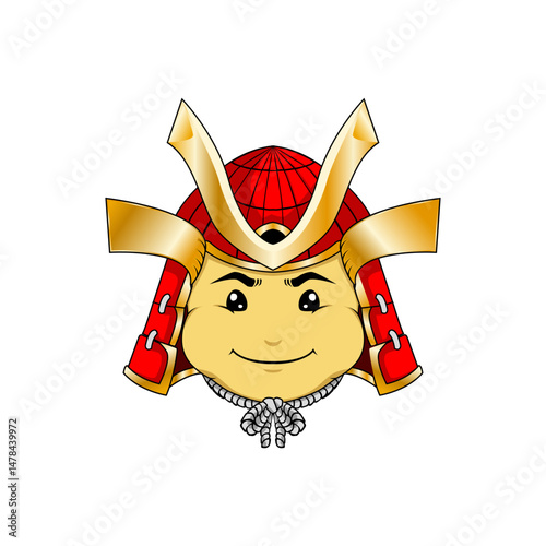 Samurai head logo for gaming team.