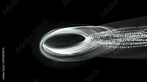 Optical fiber. [Hollow Velocity] | Zerojet Span | null propulsion. Illustration