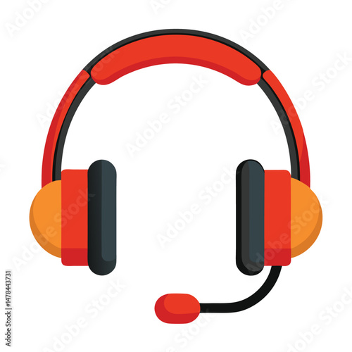 Headset instrument isolated on white background