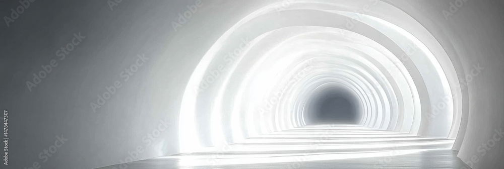 Obraz premium white pitched tunnel