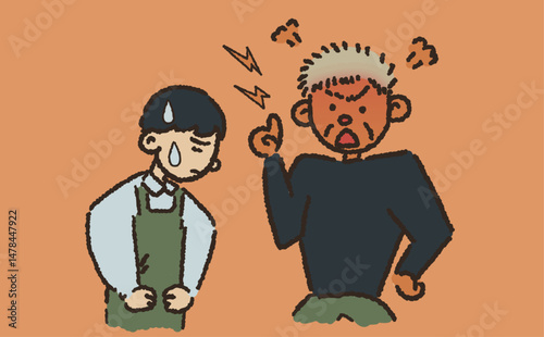 Customer Harassment / カスタマーハラスメントのイラスト