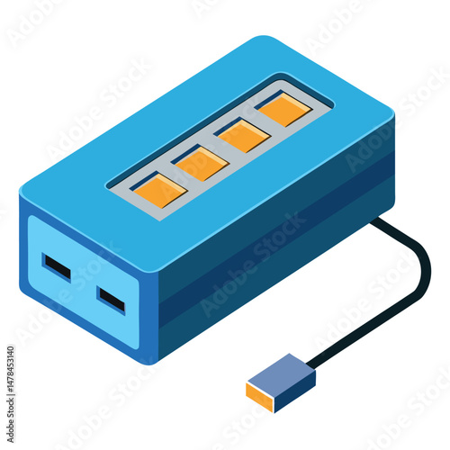 USB hub instrument isolated on white background
