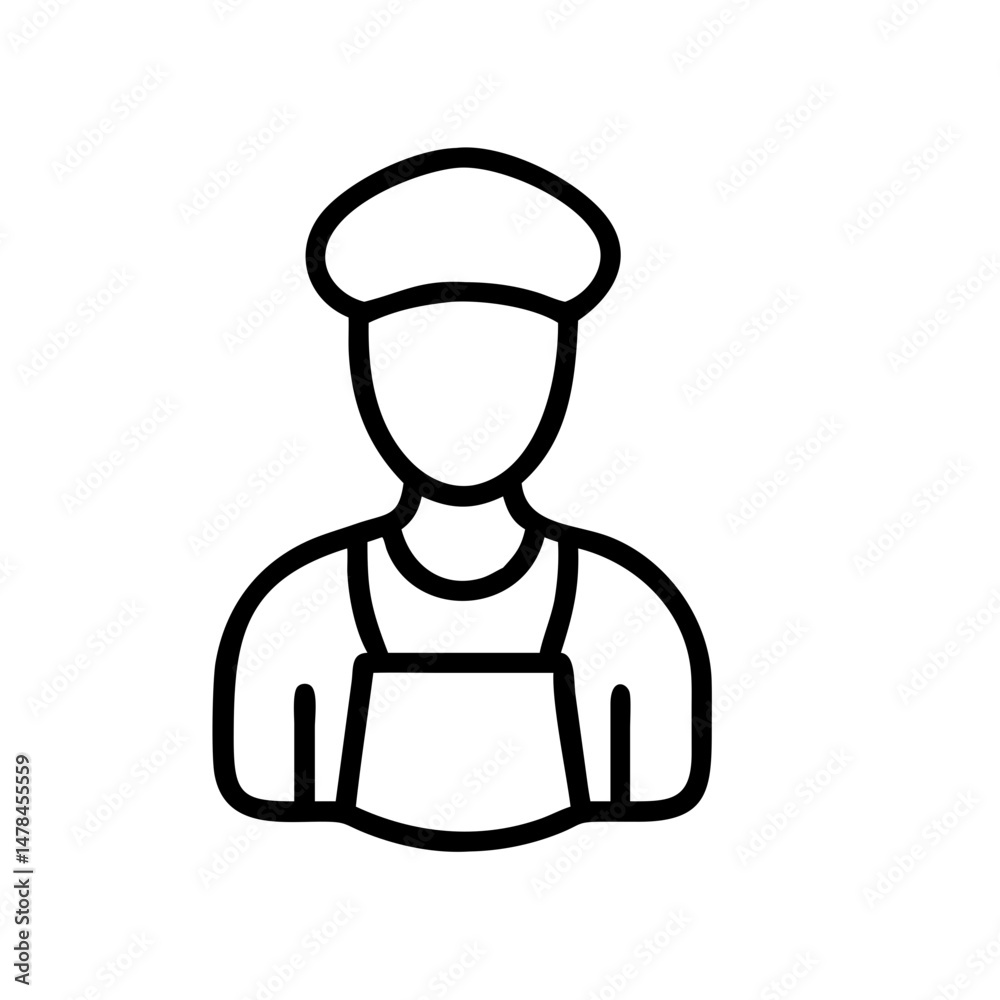Obraz premium butcher on transparent background for web and graphic design