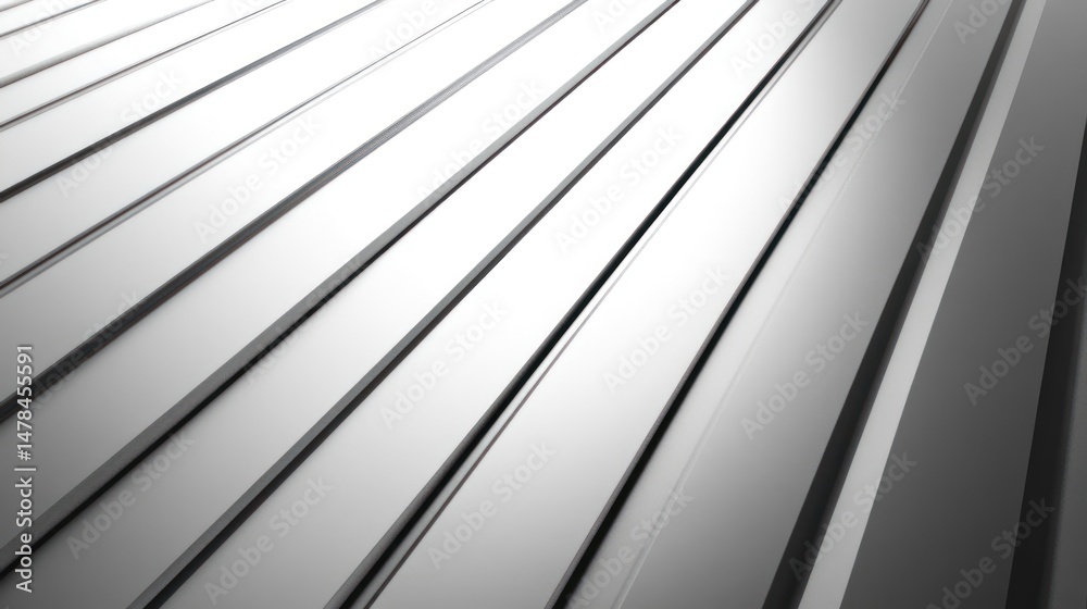 Fototapeta premium Abstract Silver Lines: A Study in Parallelism and Light