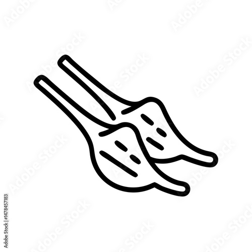 Lamb chops on transparent background for web and graphic design