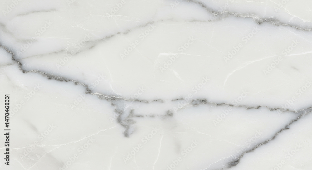 Obraz premium White Marble Texture: Calacatta Style Surface Design, Stone Background, Elegant Wall Tile Material
