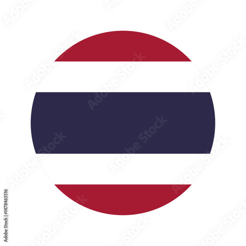 Free Download Round Thailand flag icon - GFXLoad