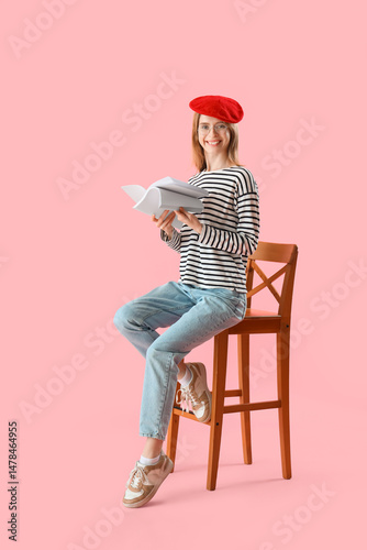 Female author with paper sh...