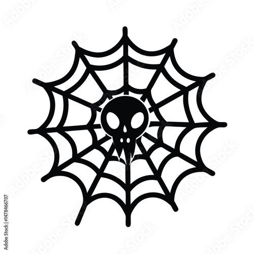 spider with heart pattern slime on white