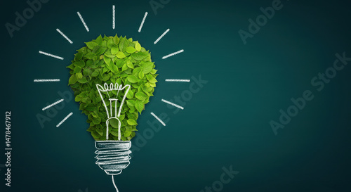 Green Idea Bulb: Sustainable Energy, Eco-Friendly Innovation & Renewable Solutions for a Greener Future.