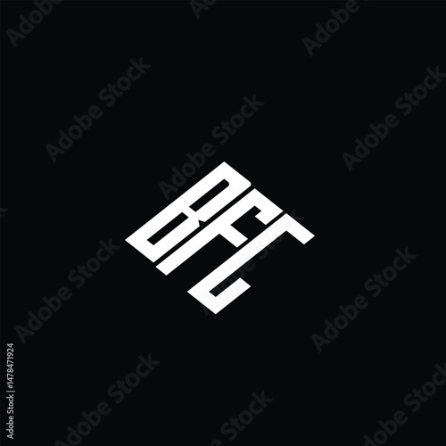 Obraz na plátně BFG letter logo design on black background.