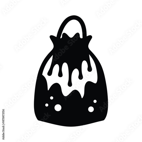 trick or treat bag slime on white