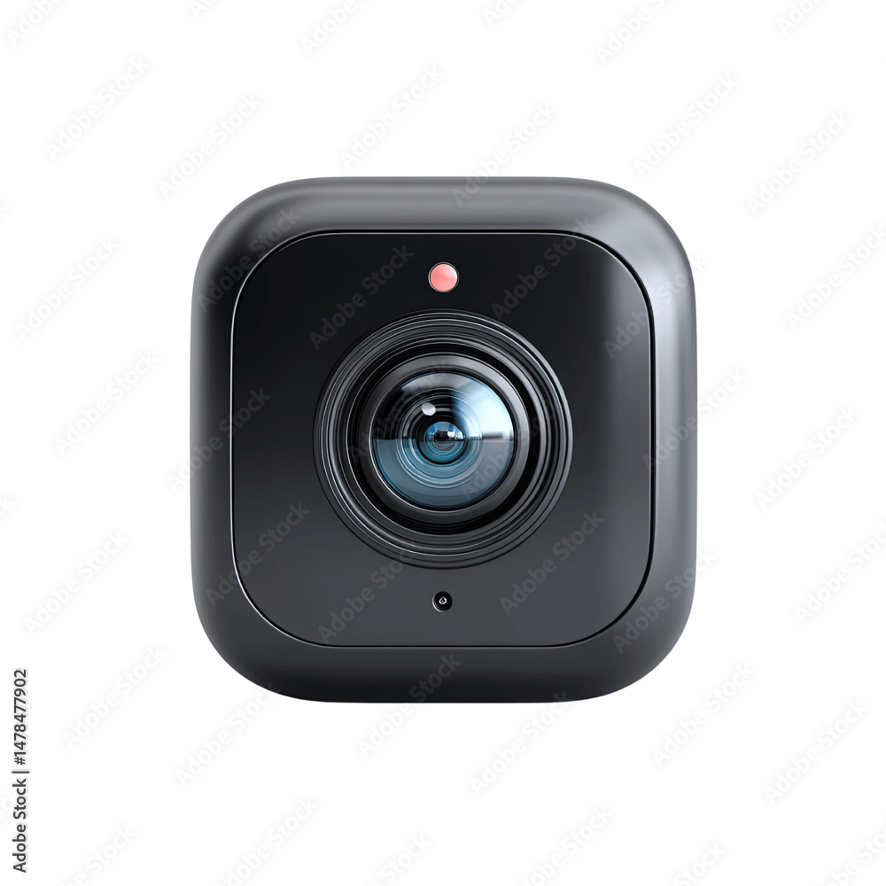 Modern Square Security Camera with Wide Angle Lens Modern Square Security Camera with Wide Angle Lens