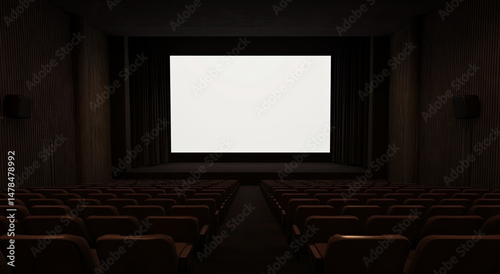 Obraz premium Empty Cinema Theater Screen.