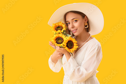 Beautiful young happy woman...