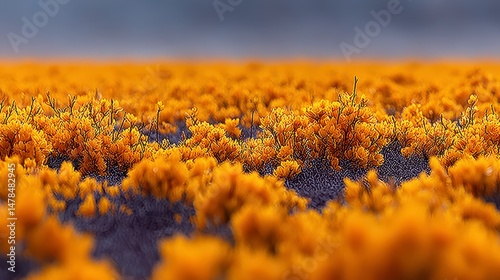 Vibrant Yellow Wildflower Meadow  Nature Spring Blossom  Golden Bloom  Floral Landscape  B