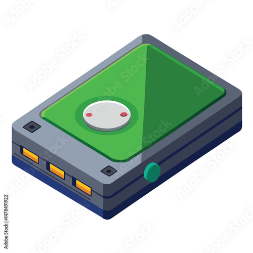 External hard drive gaming instrument isolated on white background
