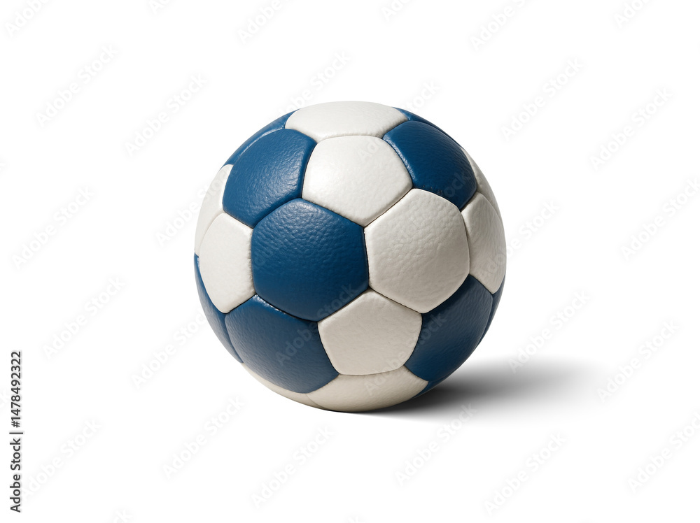Blue and White Soccer Ball Isolated on transparent and white background Blue and White Soccer Ball Isolated on transparent and white background