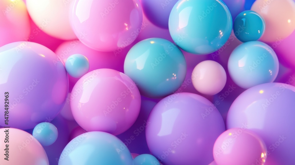 Abstract pastel spheres floating together in a close up view with a soft and dreamy aesthetic for a modern background Abstract pastel spheres floating together in a close up view with a soft and dreamy aesthetic for a modern background