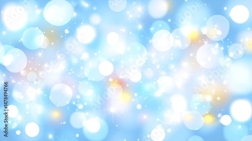 Abstract design featuring light, luminous circles and sparkles.