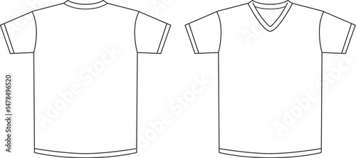 Tシャツ　白　Vネック