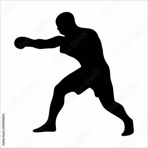 silhouette of an MMA fighter