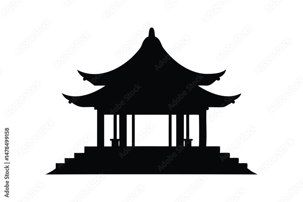 Shrine silhouette Shrine silhouette