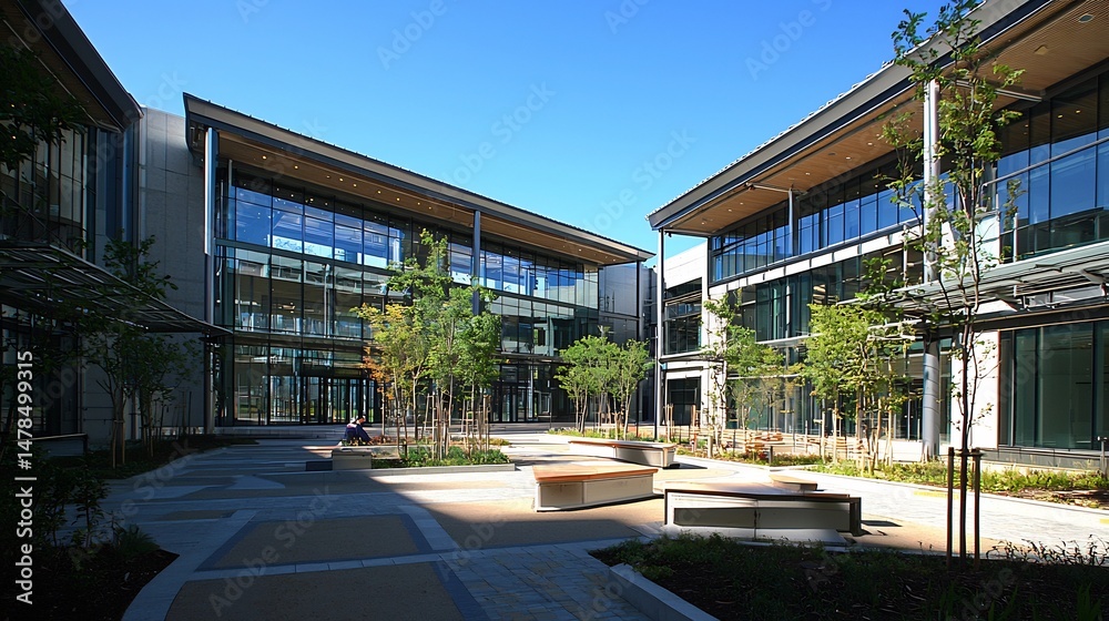 Fototapeta premium A large corporation investing in community development programs and social welfare – high-quality AI image