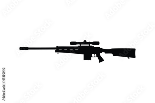 Sniper rifle gun silhouette