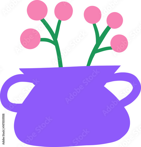 Simple Flower Vase, Floral Decoration Concept