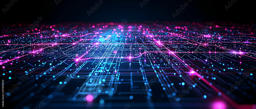 Obraz premium Abstract Futuristic Circuit Technology Background