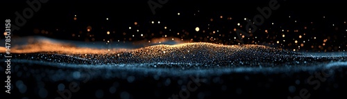 Abstract cosmic space scene with glowing particles