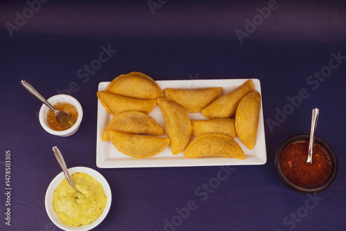 Fried empanadas, typical Colombian food