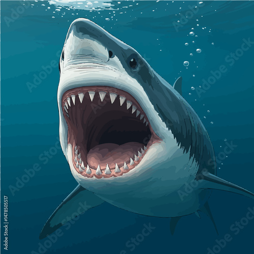 big shark in the sea