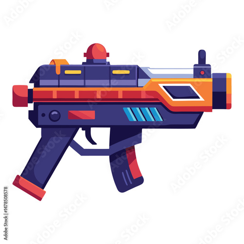 Light gun gaming instrument isolated on white background