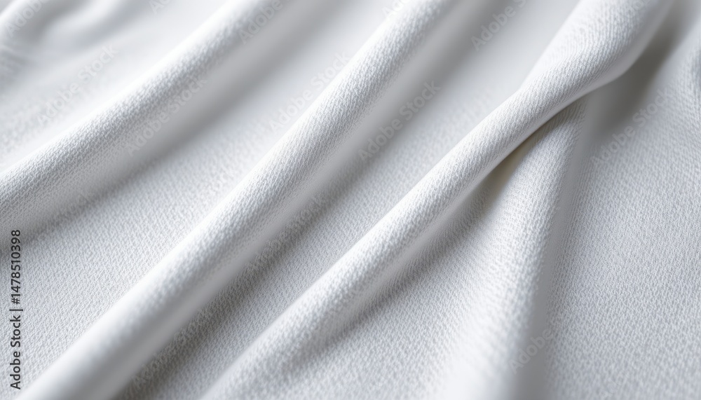 Fototapeta premium Soft White Fabric with Elegant Draping and Textured Surface for Creative Projects and Designs